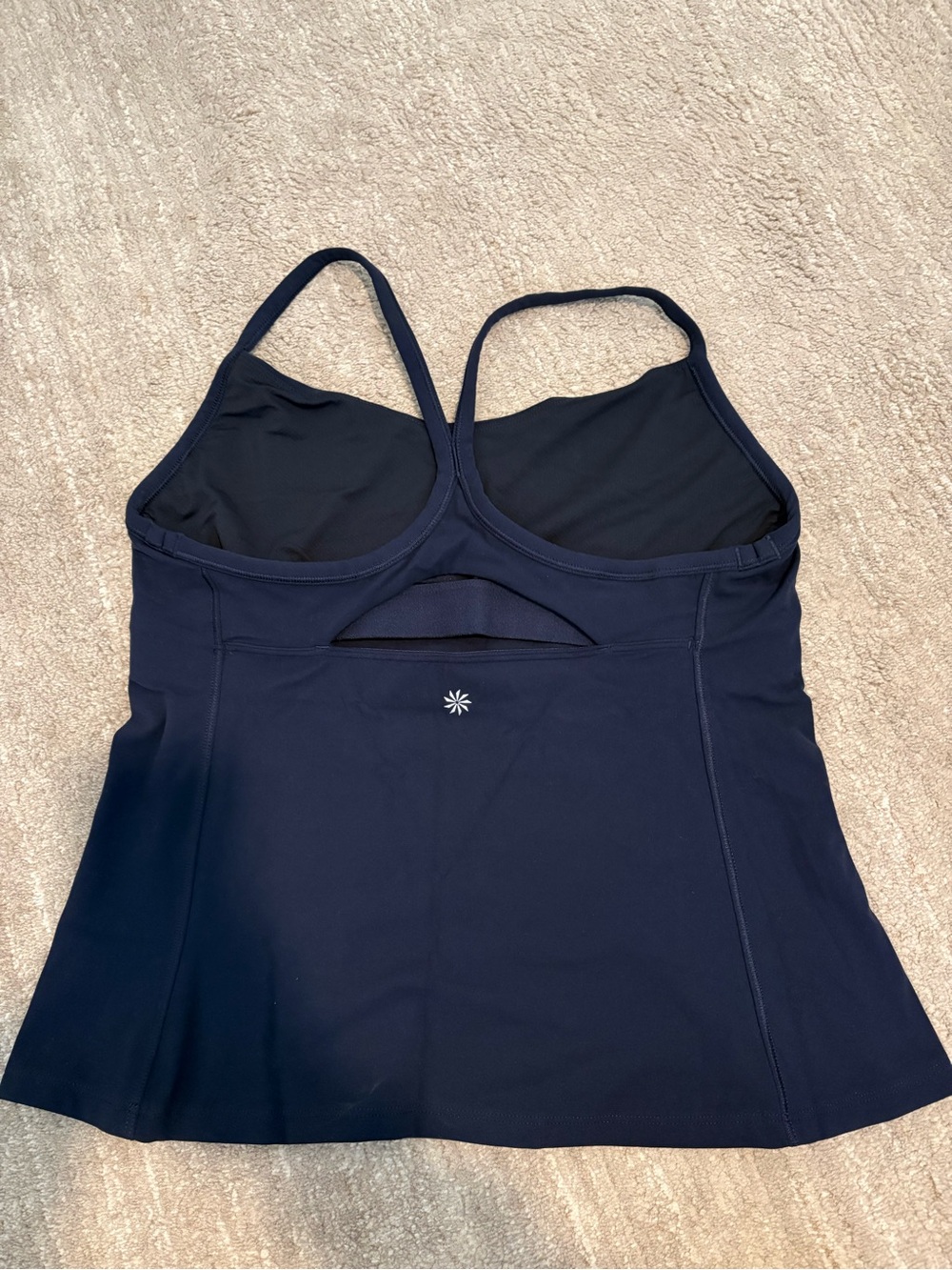 Athleta vital built in bra tank top in navy BRAND NEW - Picture 4 of 4